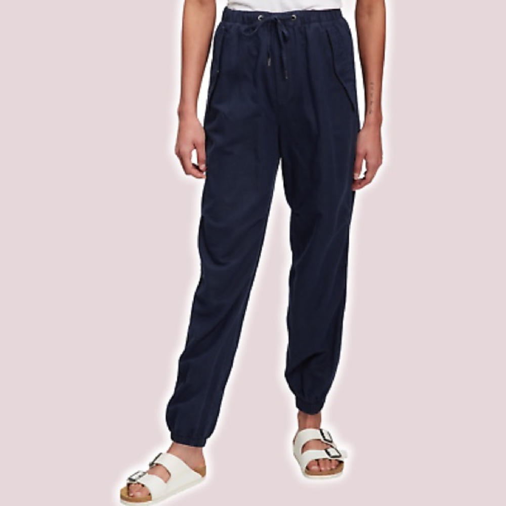 NWT Gap High Rise Linen-Cotton Utility Cargo Joggers XSP